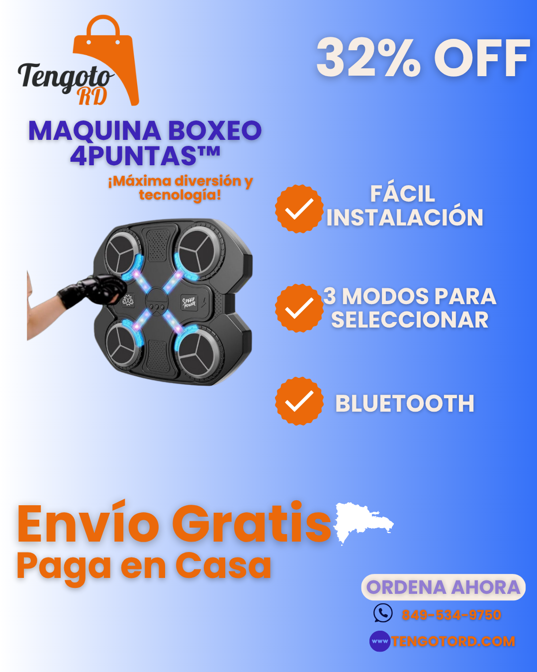 MAQUINA DE BOXEO 4 PUNTAS